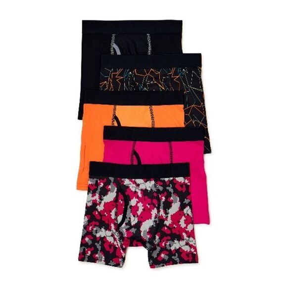 Boys Performance Boxer Briefs Underwear 2, 5-Packs Size L (10/12) - Picture 2 of 4